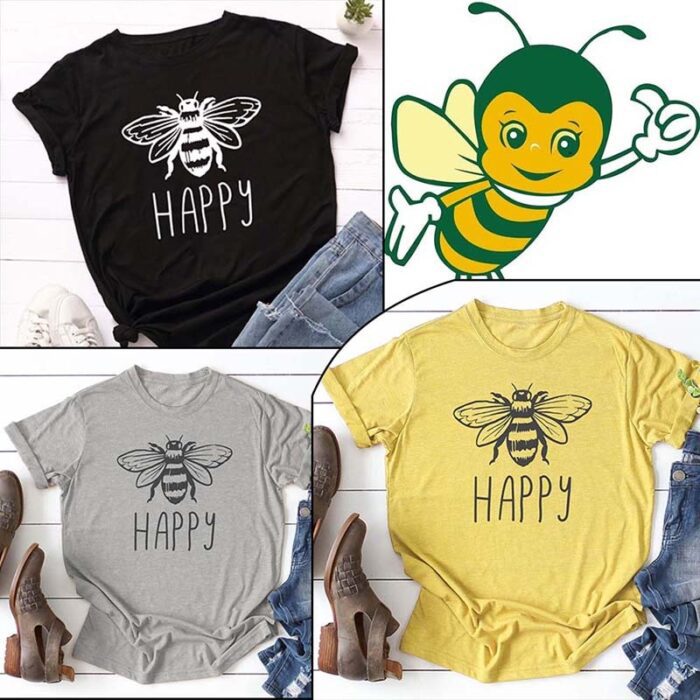 Vegan Bee Happy T-shirt