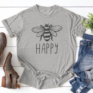 Vegan Bee Happy T-shirt