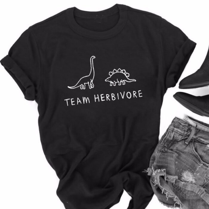 TEAM HERBIVORE Dinosaur Vegan Print T-Shirt