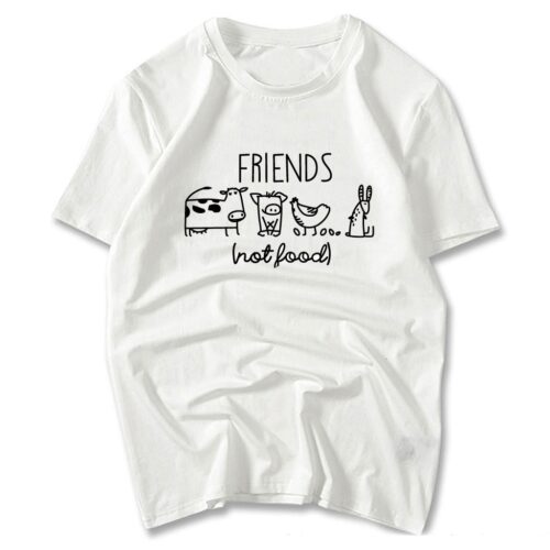 Vegan Shirt Animal Lover Statement Tee Friends Not Food Shirt