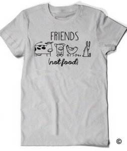 Vegan Shirt Animal Lover Statement Tee Friends Not Food Shirt