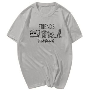 Vegan Shirt Animal Lover Statement Tee Friends Not Food Shirt